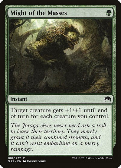 2015 Magic: The Gathering: Magic Origins (ORI) - Might of the Masses (#188, Common) (, Lightly Played)