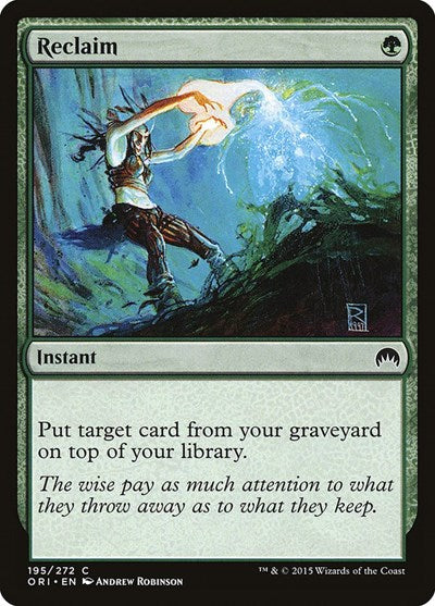 2015 Magic: The Gathering: Magic Origins (ORI) - Reclaim (#195, Common) (, Near Mint)