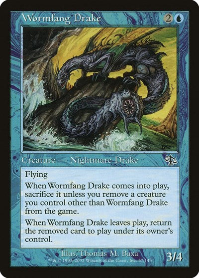 2002 Magic: The Gathering: Judgment (JUD) - Wormfang Drake (#57, Common)