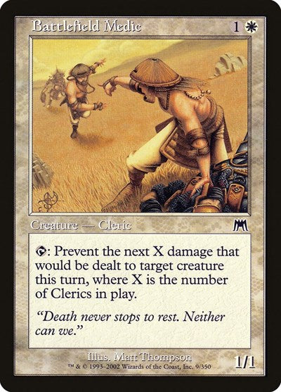 2002 Magic: The Gathering: Onslaught (ONS) - Battlefield Medic (#9, Common) (, Near Mint)