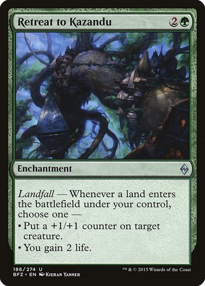 2015 Magic: The Gathering: Battle for Zendikar (BFZ) - Retreat to Kazandu (#186, Uncommon) (, Near Mint)