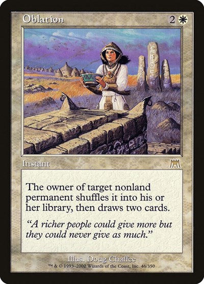 2002 Magic: The Gathering: Onslaught (ONS) - Oblation (#46, Rare) (, Lightly Played)