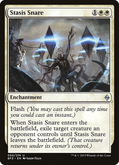 2015 Magic: The Gathering: Battle for Zendikar (BFZ) - Stasis Snare (#50, Uncommon) (, Lightly Played)