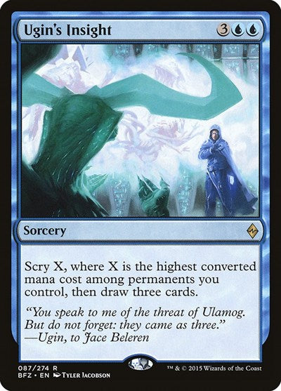 2015 Magic: The Gathering: Battle for Zendikar (BFZ) - Ugins Insight (#87, Rare) (, Near Mint)