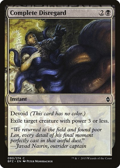 2015 Magic: The Gathering: Battle for Zendikar (BFZ) - Complete Disregard (#90, Common) (, Lightly Played)