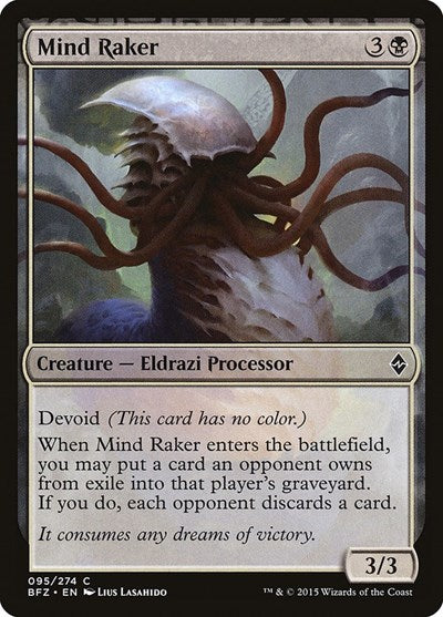2015 Magic: The Gathering: Battle for Zendikar (BFZ) - Mind Raker (#95, Common) (, Lightly Played)