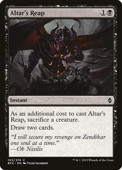 2015 Magic: The Gathering: Battle for Zendikar (BFZ) - Altars Reap (#103, Common) (, Lightly Played)