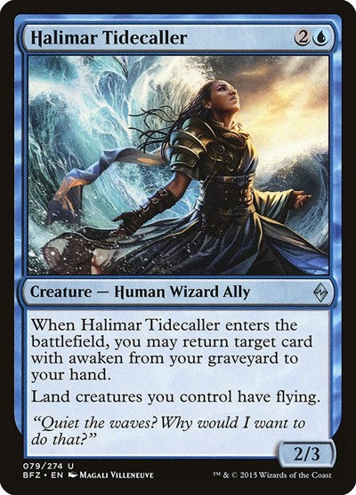 2015 Magic: The Gathering: Battle for Zendikar (BFZ) - Halimar Tidecaller (#79, Uncommon) (, Near Mint)