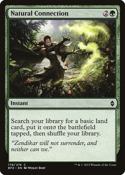 2015 Magic: The Gathering: Battle for Zendikar (BFZ) - Natural Connection (#179, Common) (, Lightly Played)