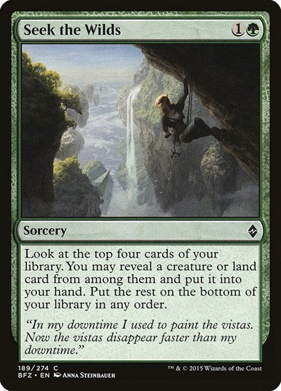2015 Magic: The Gathering: Battle for Zendikar (BFZ) - Seek the Wilds (#189, Common) (, Lightly Played)