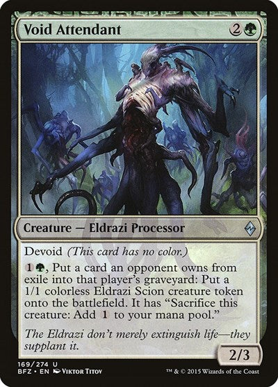 2015 Magic: The Gathering: Battle for Zendikar (BFZ) - Void Attendant (#169, Uncommon) (, Lightly Played)