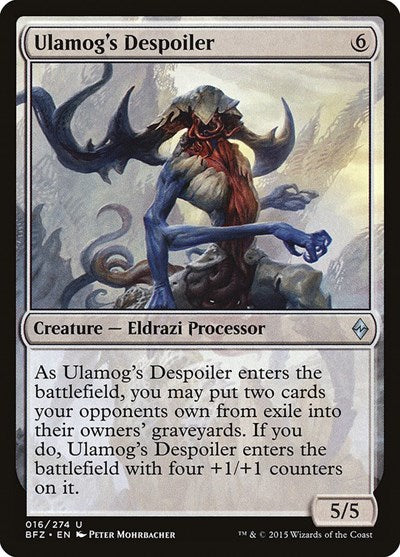 2015 Magic: The Gathering: Battle for Zendikar (BFZ) - Ulamogs Despoiler (#16, Uncommon) (, Near Mint)