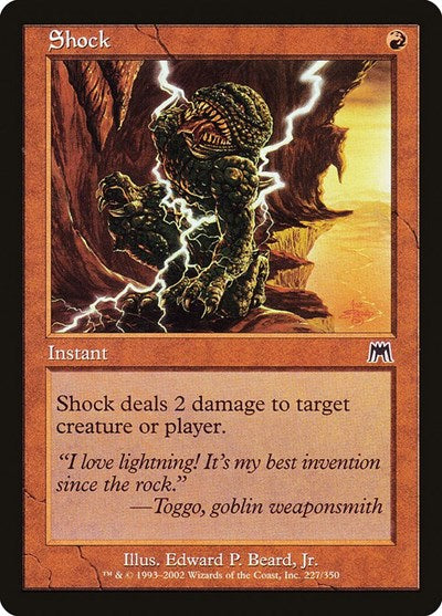 2002 Magic: The Gathering: Onslaught (ONS) - Shock (#227, Common) (, Lightly Played)