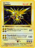 1999 Pokemon: Base Set (Shadowless) (BSS) - Zapdos (#016/102, Holo Rare) (1st Edition Holofoil, Near Mint)