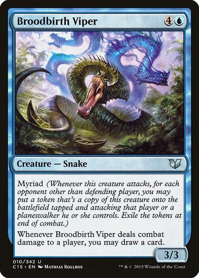 2015 Magic: The Gathering: Commander 2015 (C15) - Broodbirth Viper (#10, Uncommon) (, Near Mint)