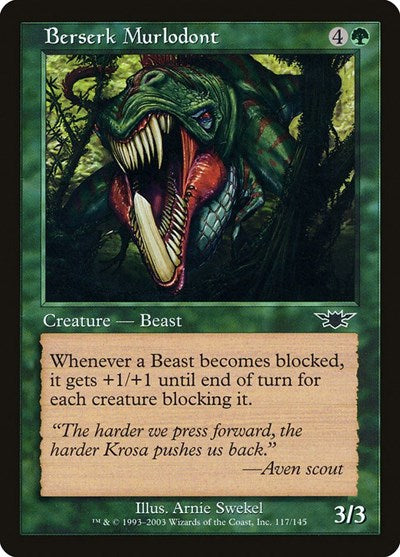 2003 Magic: The Gathering: Legions (LGN) - Berserk Murlodont (#117, Common)