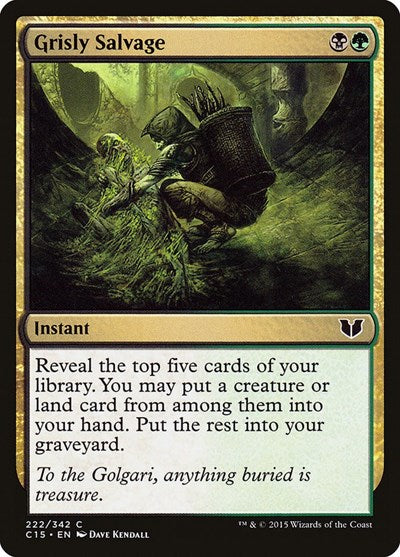 2015 Magic: The Gathering: Commander 2015 (C15) - Grisly Salvage (#222, Common) (, Near Mint)