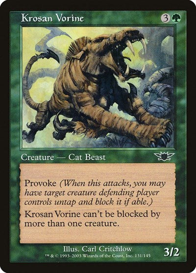 2003 Magic: The Gathering: Legions (LGN) - Krosan Vorine (#131, Common) (, Lightly Played)