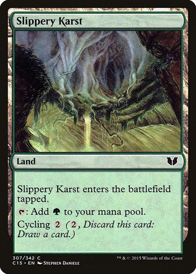 2015 Magic: The Gathering: Commander 2015 (C15) - Slippery Karst (#307, Common) (, Near Mint)