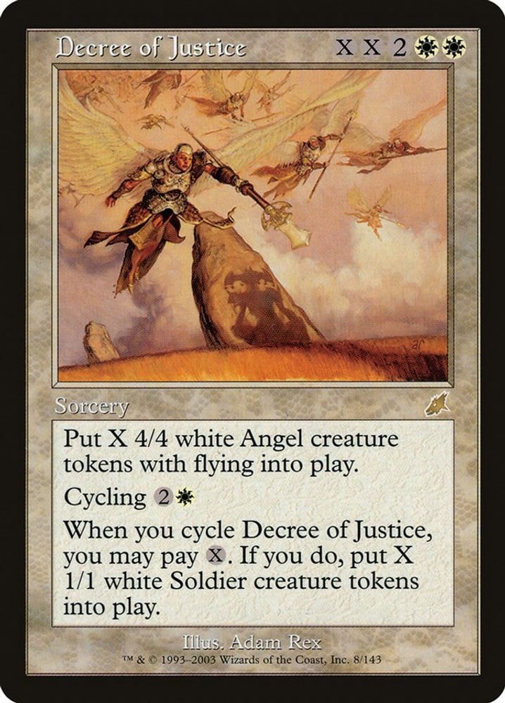 2003 Magic: The Gathering: Scourge (SCG) - Decree of Justice (#8, Rare) (, Near Mint)