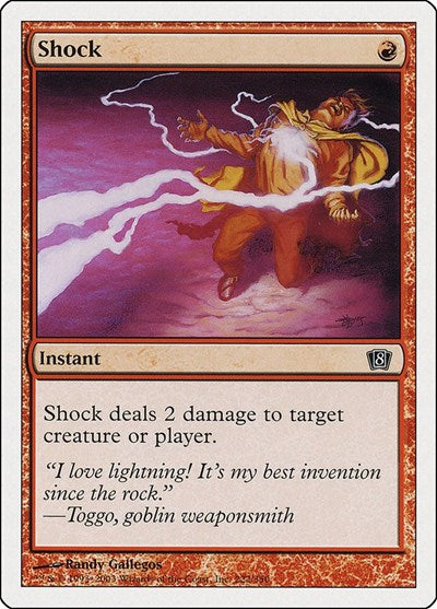 2003 Magic: The Gathering: 8th Edition (8ED) - Shock (#222★, Common) (, Near Mint)