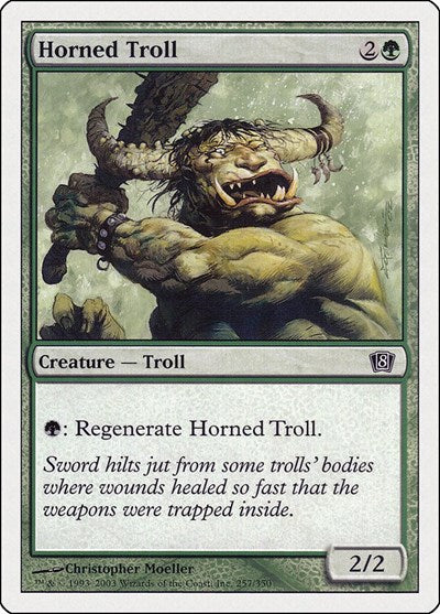 2003 Magic: The Gathering: 8th Edition (8ED) - Horned Troll (#257★, Common) (, Lightly Played)