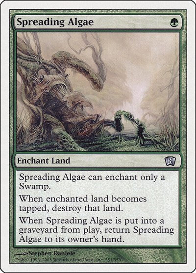 2003 Magic: The Gathering: 8th Edition (8ED) - Spreading Algae (#281★, Uncommon) (, Near Mint)