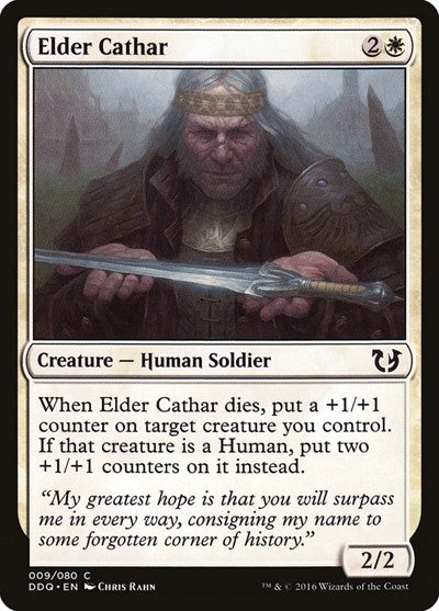 2016 Magic: The Gathering: Duel Decks: Blessed vs. Cursed (DDQ) - Elder Cathar (#9, Common) (, Near Mint)