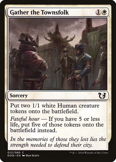 2016 Magic: The Gathering: Duel Decks: Blessed vs. Cursed (DDQ) - Gather the Townsfolk (#12, Common) (, Near Mint)