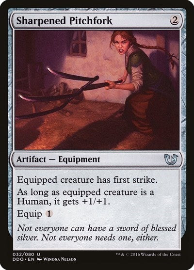 2016 Magic: The Gathering: Duel Decks: Blessed vs. Cursed (DDQ) - Sharpened Pitchfork (#32, Uncommon) (, Near Mint)