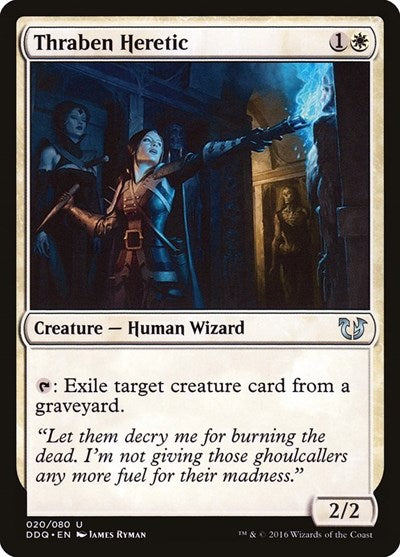 2016 Magic: The Gathering: Duel Decks: Blessed vs. Cursed (DDQ) - Thraben Heretic (#20, Uncommon) (, Near Mint)