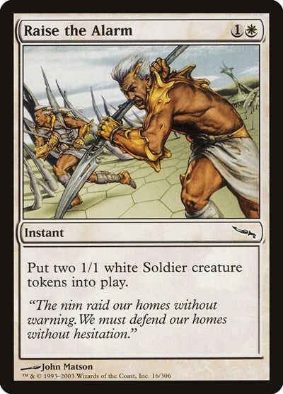 2003 Magic: The Gathering: Mirrodin (MRD) - Raise the Alarm (#16, Common) (, Near Mint)