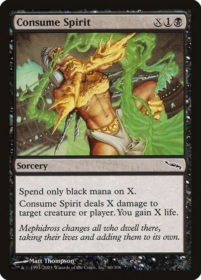 2003 Magic: The Gathering: Mirrodin (MRD) - Consume Spirit (#60, Common) (, Lightly Played)