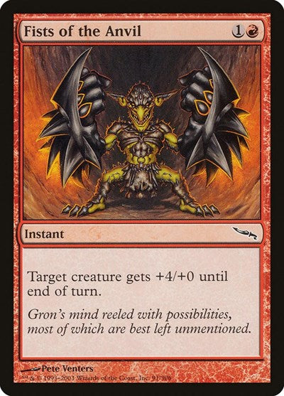 2003 Magic: The Gathering: Mirrodin (MRD) - Fists of the Anvil (#91, Common) (, Near Mint)