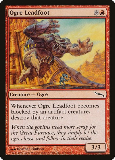 2003 Magic: The Gathering: Mirrodin (MRD) - Ogre Leadfoot (#102, Common) (, Near Mint)