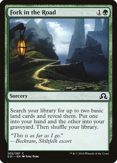 2016 Magic: The Gathering: Shadows over Innistrad (SOI) - Fork in the Road (#205, Common) (, Lightly Played)