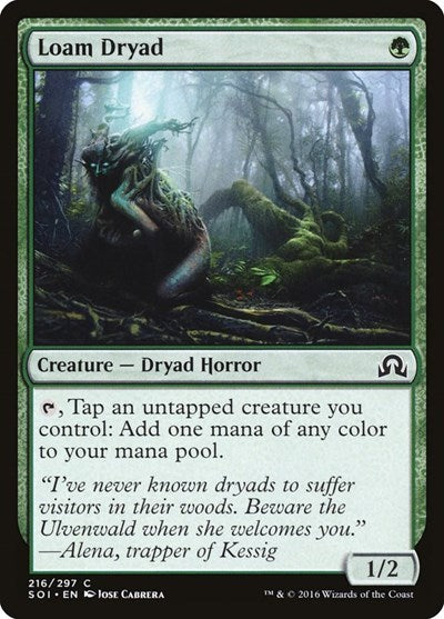 2016 Magic: The Gathering: Shadows over Innistrad (SOI) - Loam Dryad (#216, Common) (, Lightly Played)
