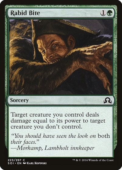 2016 Magic: The Gathering: Shadows over Innistrad (SOI) - Rabid Bite (#223, Common) (, Lightly Played)