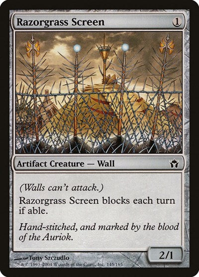 2004 Magic: The Gathering: Fifth Dawn (5DN) - Razorgrass Screen (#145, Common) (, Near Mint)