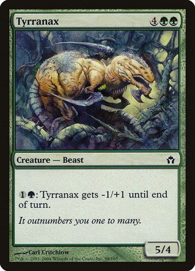 2004 Magic: The Gathering: Fifth Dawn (5DN) - Tyrranax (#98, Common) (, Near Mint)