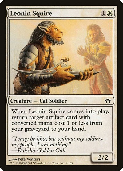 2004 Magic: The Gathering: Fifth Dawn (5DN) - Leonin Squire (#9, Common) (, Near Mint)