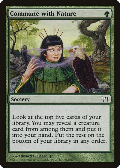 2004 Magic: The Gathering: Champions of Kamigawa (CHK) - Commune with Nature (#204, Common) (, Near Mint)