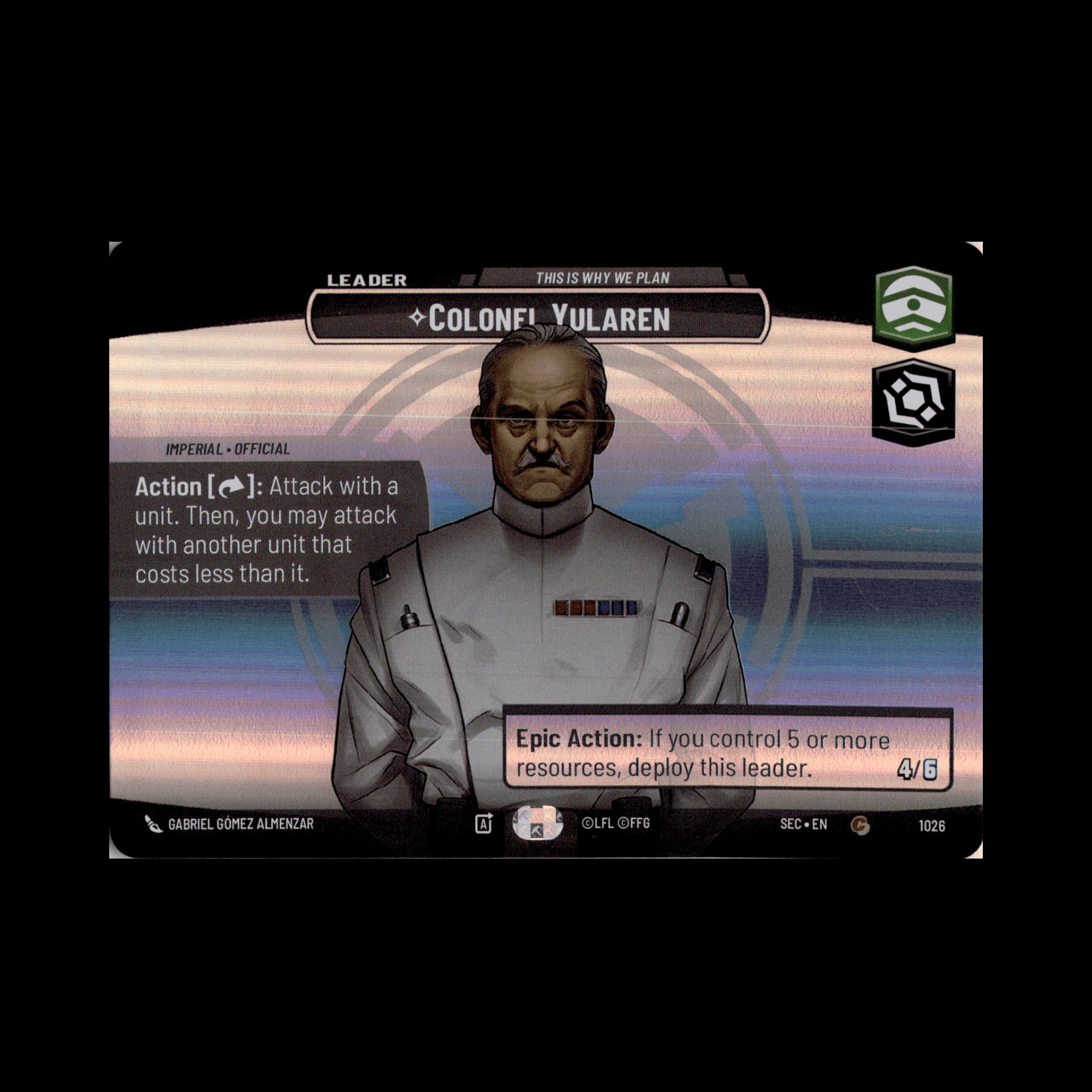 Colonel Yularen - This is Why We Plan (Showcase) (Back)