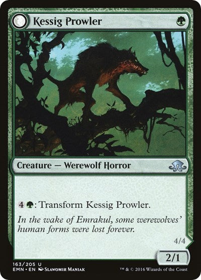 2016 Magic: The Gathering: Eldritch Moon (EMN) - Kessig Prowler (#163, Uncommon) (, Lightly Played)