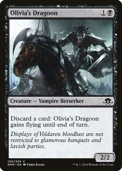2016 Magic: The Gathering: Eldritch Moon (EMN) - Olivias Dragoon (#100, Common) (, Lightly Played)