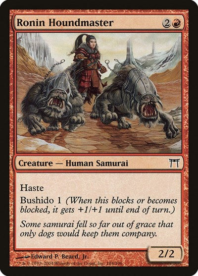 2004 Magic: The Gathering: Champions of Kamigawa (CHK) - Ronin Houndmaster (#184, Common) (, Near Mint)