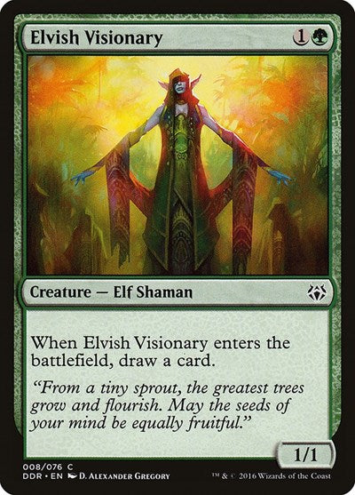 2016 Magic: The Gathering: Duel Decks: Nissa vs. Ob Nixilis (DDR) - Elvish Visionary (#8, Common) (, Near Mint)