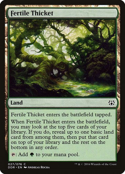 2016 Magic: The Gathering: Duel Decks: Nissa vs. Ob Nixilis (DDR) - Fertile Thicket (#27, Common) (, Near Mint)