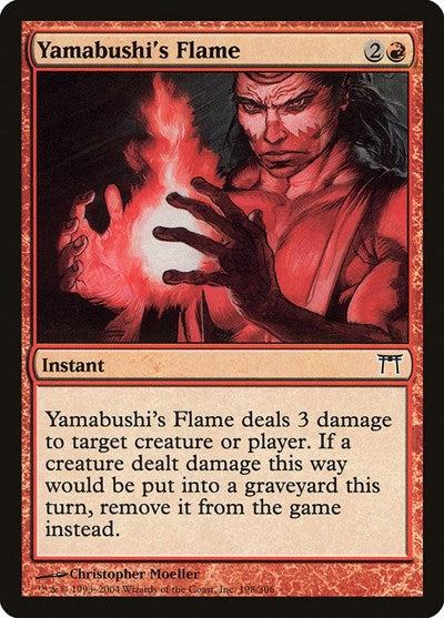 2004 Magic: The Gathering: Champions of Kamigawa (CHK) - Yamabushis Flame (#198, Common)