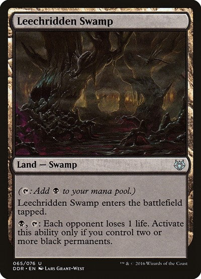 2016 Magic: The Gathering: Duel Decks: Nissa vs. Ob Nixilis (DDR) - Leechridden Swamp (#65, Uncommon) (, Near Mint)